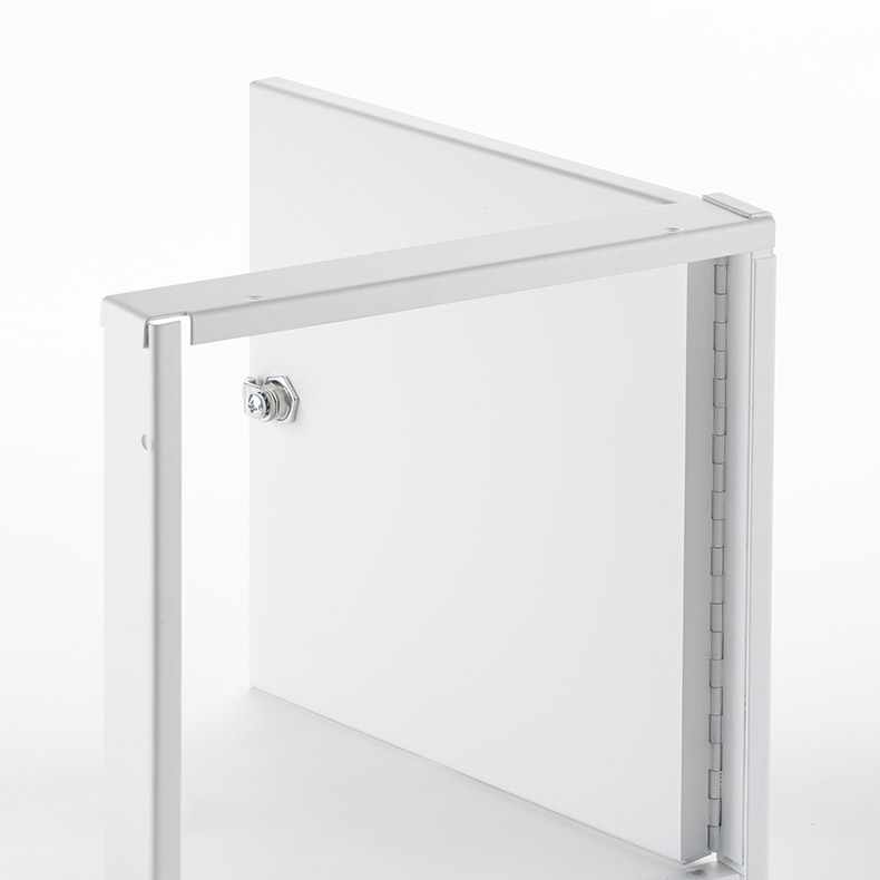 AHA-10- Recessed Access Door without Flange. Key operated cylinder cam latch. Piano hinge.