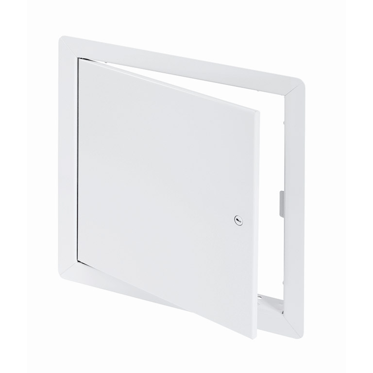 AHD-00- Flush Universal Access Door with Exposed Flange. Screwdriver-operated cam latch. Pin hinge.