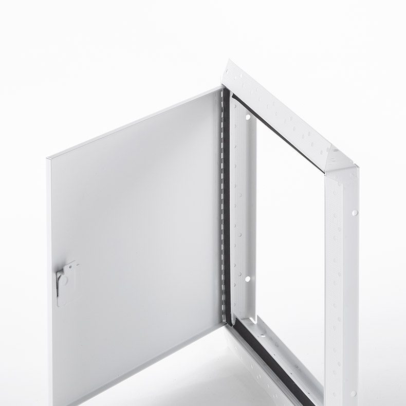AHD-GYP-60-110- Flush Access Door with Drywall Bead Flange. Screwdriver-operated cam latch. Piano hinge. Gasket