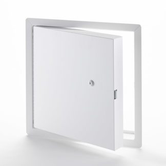 PFI-10- Fire-Rated Insulated Access Door with Exposed Flange. Key-operated cylinder slam latch. Piano hinge.