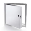 PFI-SS-85- Fire-Rated Insulated Stainless Steel Access Door with Exposed Flange. Mortise slam latch. Piano hinge