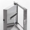 Fire-Rated Insulated Stainless Steel Access Door with Exposed Flange mortise slam latch, piano hinge