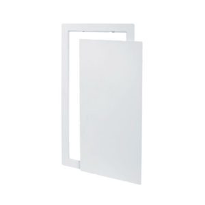 RPL-00- Flush Universal Removable Plastic Access Door with Exposed Flange. Snap friction latch. No hinge.