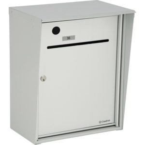 BC-100-00- Single parcel box. Front-loading wall-mounted model. For outdoor use. Master lock.