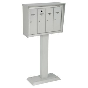 VP-140-00- Front-loading vertical mailboxes. Pedestal model. For outdoor use. Master lock. Cylinder lock with 2 keys.