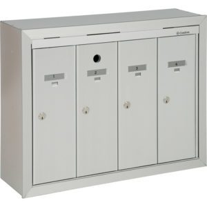VS-120-00- Wall-mounted front-loading vertical mailboxes. For indoor use. Master lock. Cylinder lock with 2 keys.